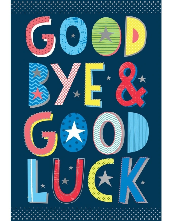 Good Bye & Good Luck Large Card