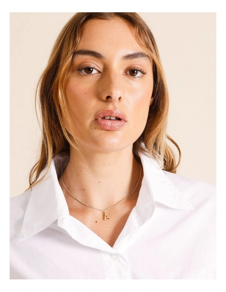 Initial Gold Necklace in Gold