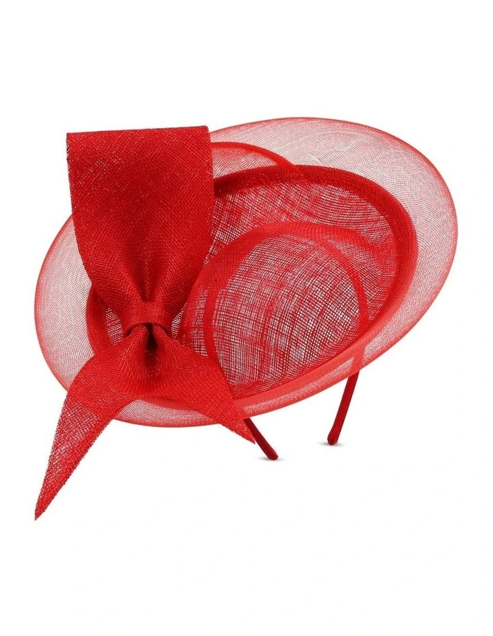 Zoya Fascinator in Red