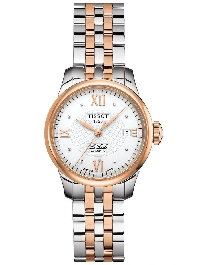 Le Locle Lady Automatic T41218316 Automatic Watch in Grey/Rose Gold