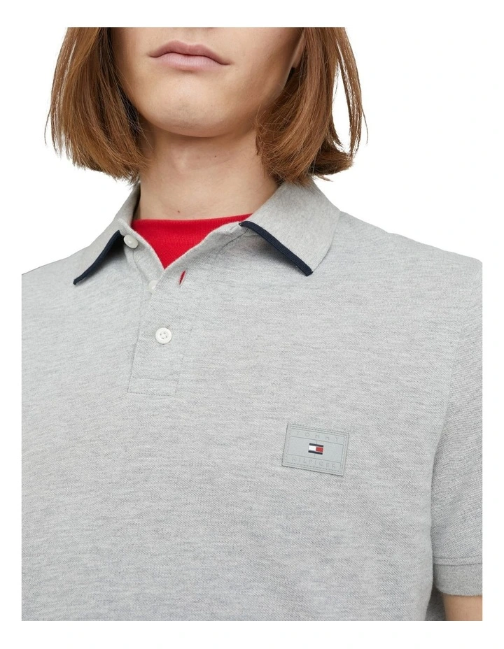 Tipped Regular fit Polo in Grey