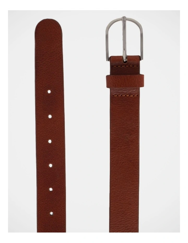 Maddy Leather Belt in Mid Tan