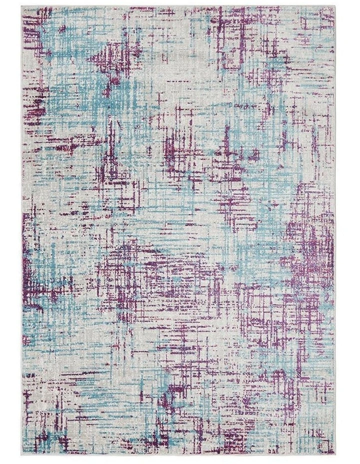 Skyler Abstract Rug Grey Blue Purple
