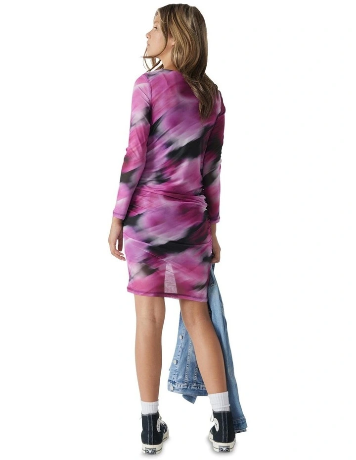 Nora Mesh Dress in Pink