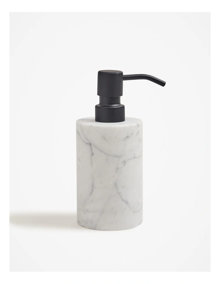 Loft Marble Soap Pump in Snow