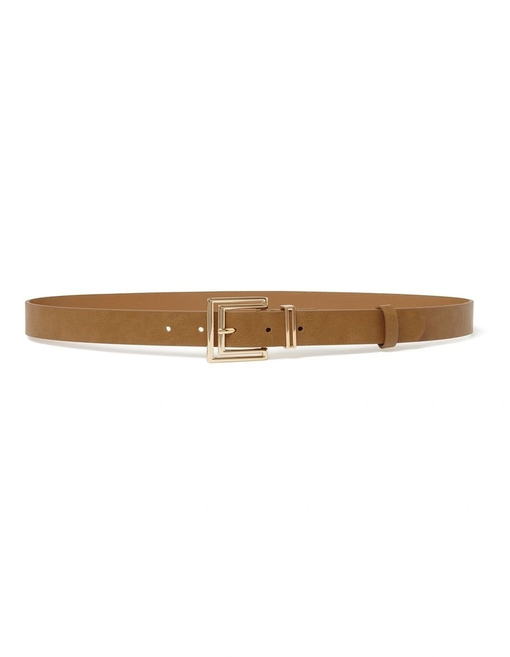 Emery Frame Buckle Belt in Brown