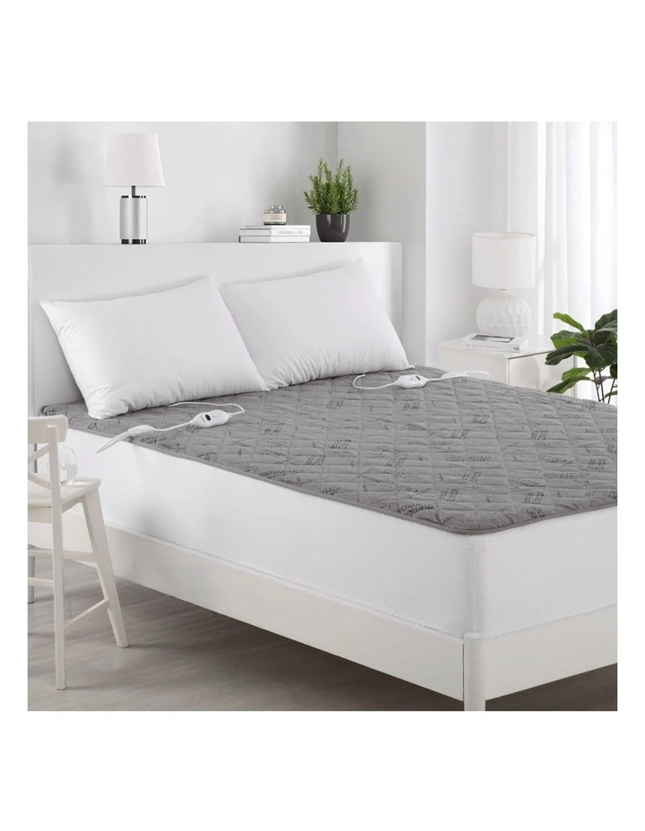 Bamboo Charcoal Quilted Electric Blanket in Grey