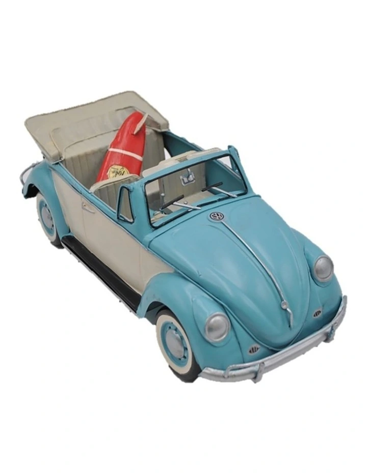 Volkswagen Beetle with Surfboard Ornament 34cm