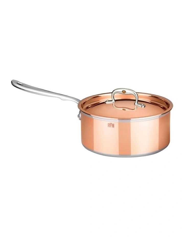 Stainless Steel Induction Covered Saucepan 20cm/2.8L in Copper