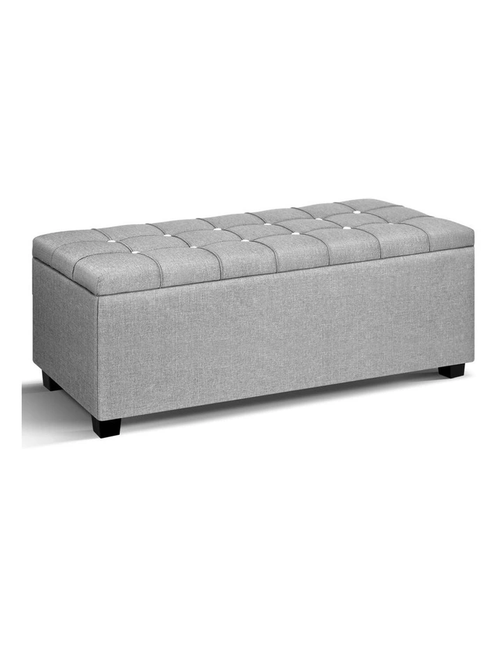 Artiss Blanket Box Storage Ottoman Fabric Foot Stool Sofa Chair Bed Toy Pouf
