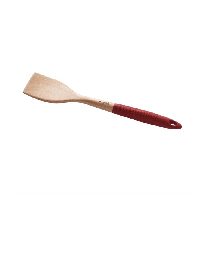 Rustic Beech Wood Turner with Silicone Grip 35.4x6x2.8cm in Red