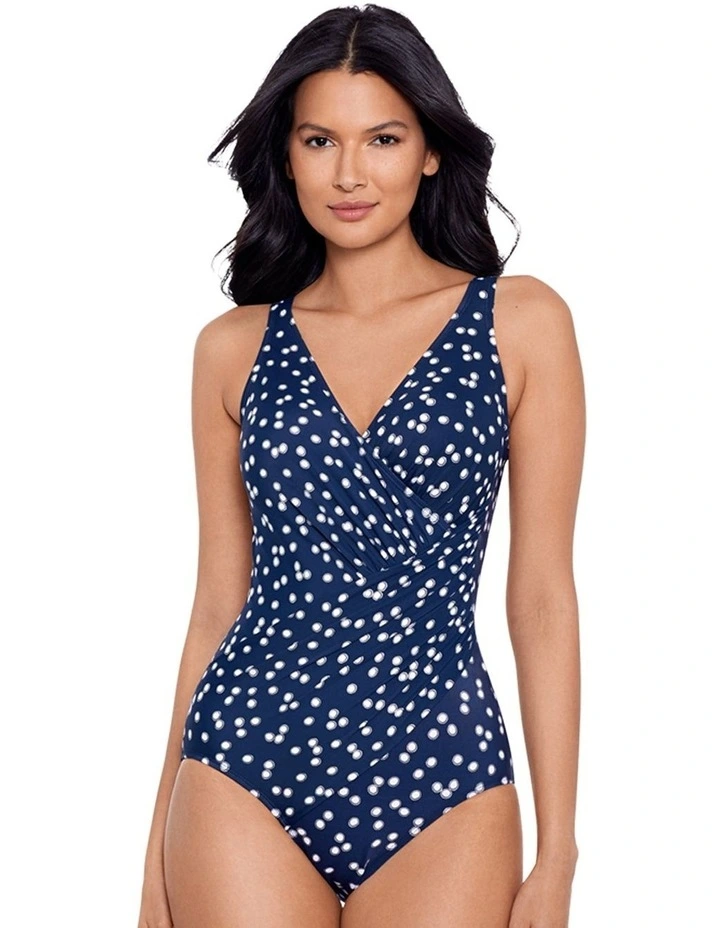 Luminare Oceanus One Piece V Neck Shaping Swimsuit in Midnight