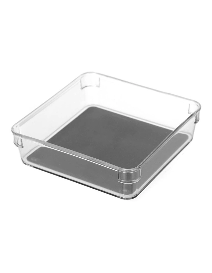 Crystal Non Slip Storage Tray 16cm Small Fridge/Pantry Container