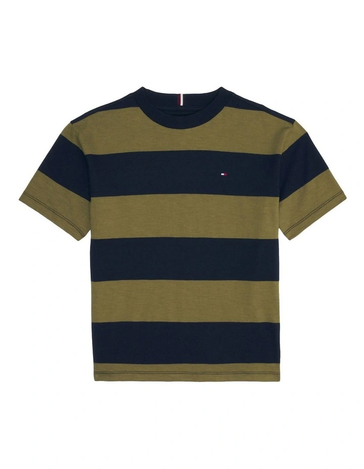 Varsity Rugby Stripe Archive T-Shirt (3-7 Years) in Navy