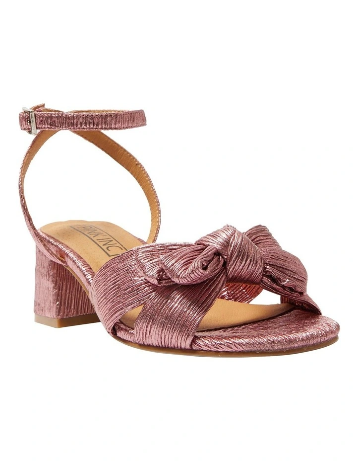 Tiara Sandals in Rose Pleat