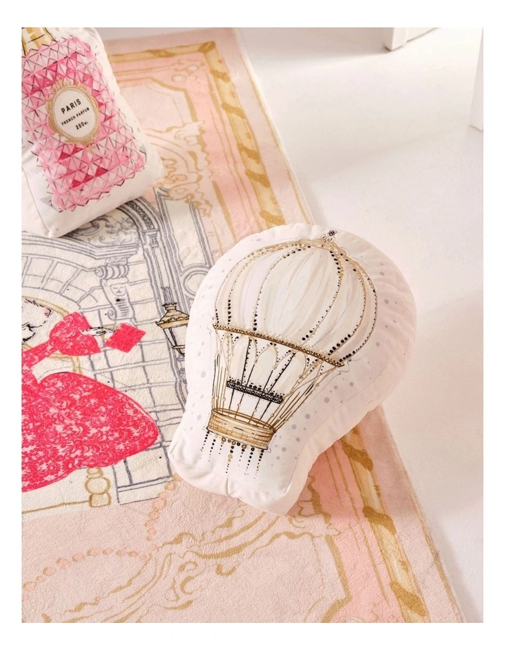 Hot Air Balloon Shaped Cushion in White