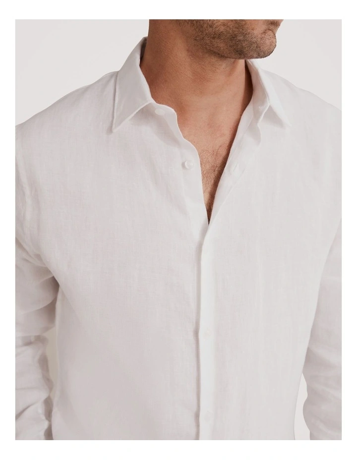 Regular Fit Washed Oxford Shirt in White