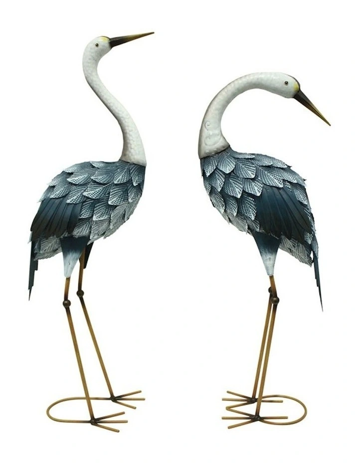 Bird Garden Ornament Statue in Blue