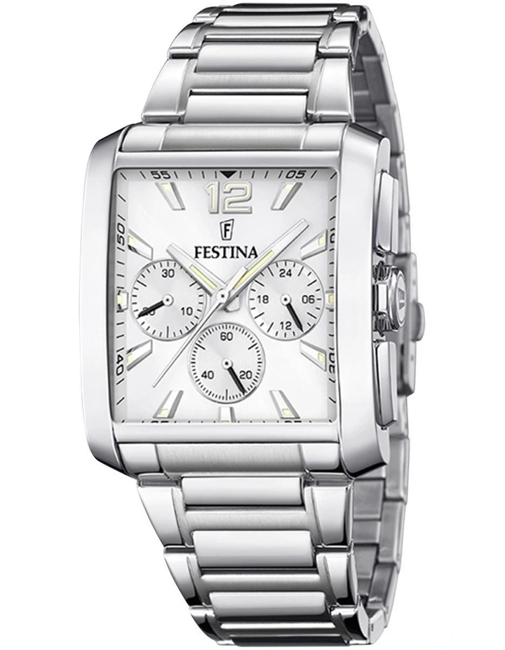 Festina Chrono Stainless Steel Watch in Silver