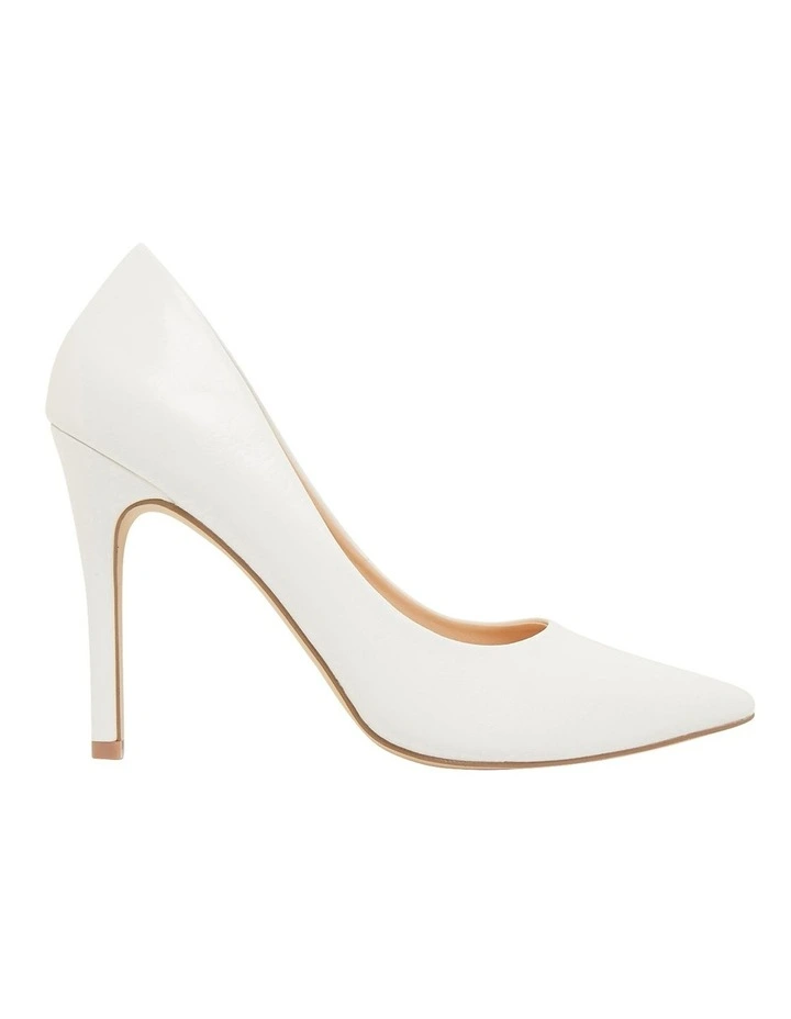 Harbour Heeled Shoes in White Smooth