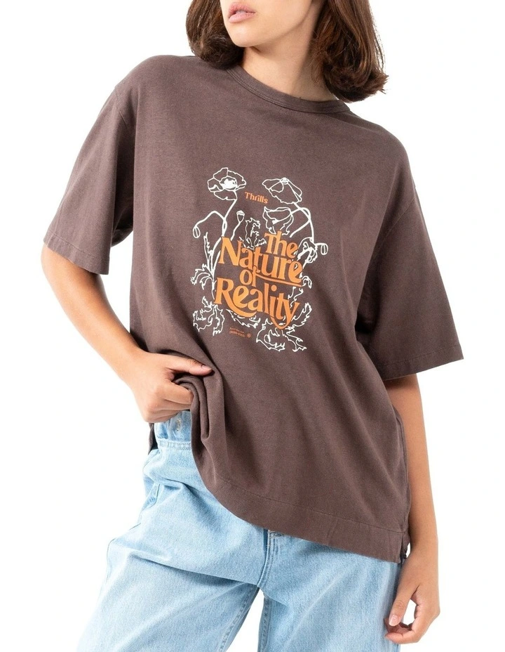 Physical Existence Hemp Box Tee in Postal Brown
