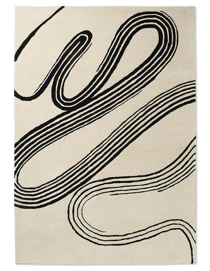 Decor Flow Rug 091309 in Cream