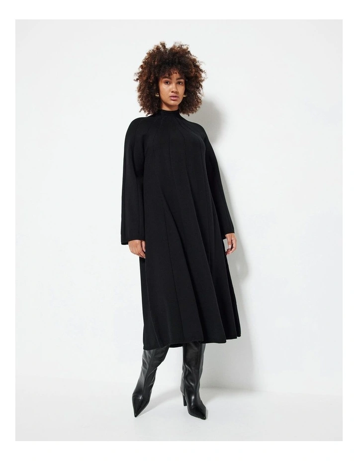 Maxi Knit Dress in Black