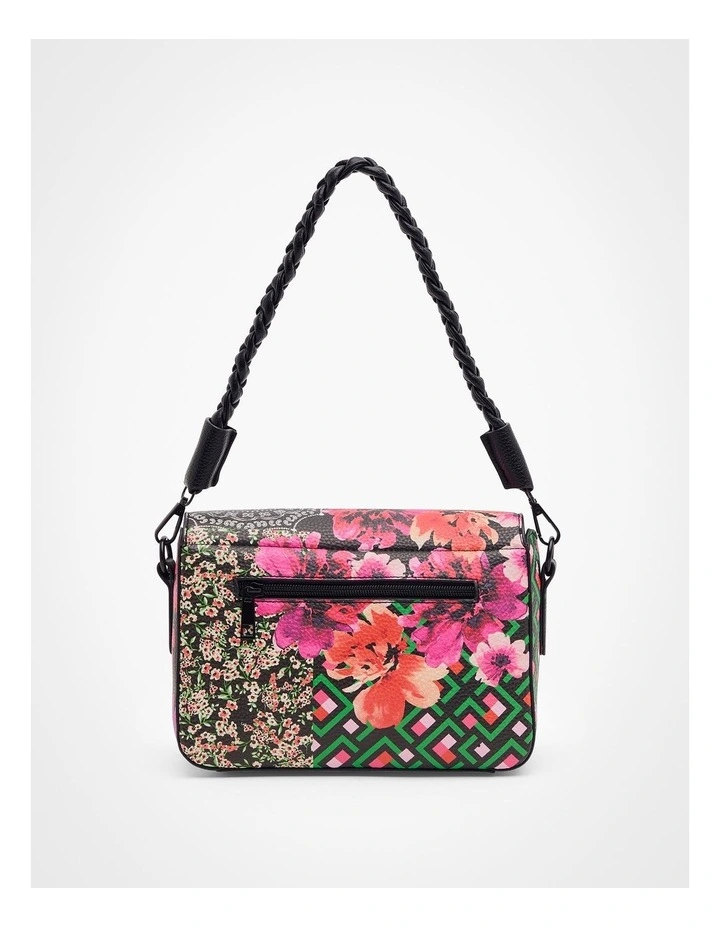 Spliced Pattern Shoulder Bag in Multi