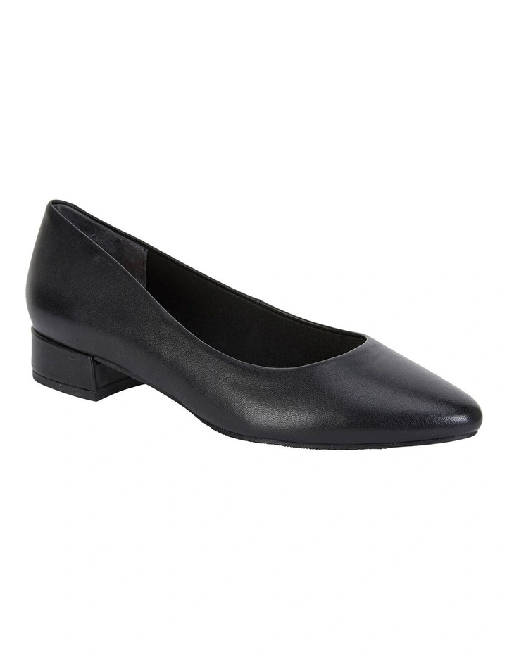 Janine Black Glove Heeled Shoes