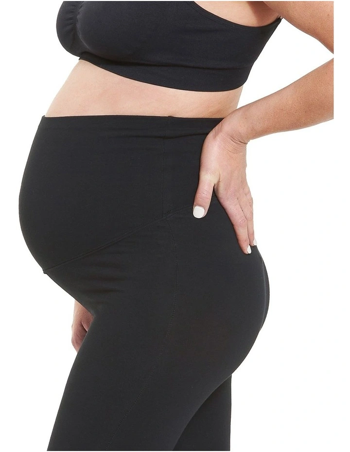 Organic Over Bump 3/4 Legging in Black