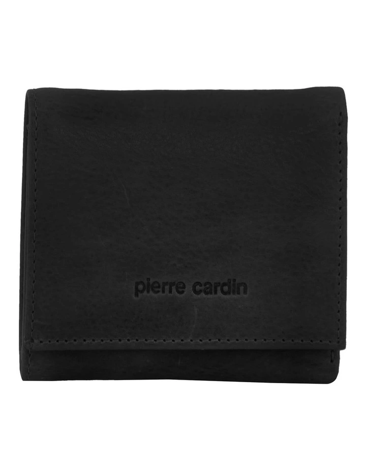 Leather Tri-Fold Wallet in Black
