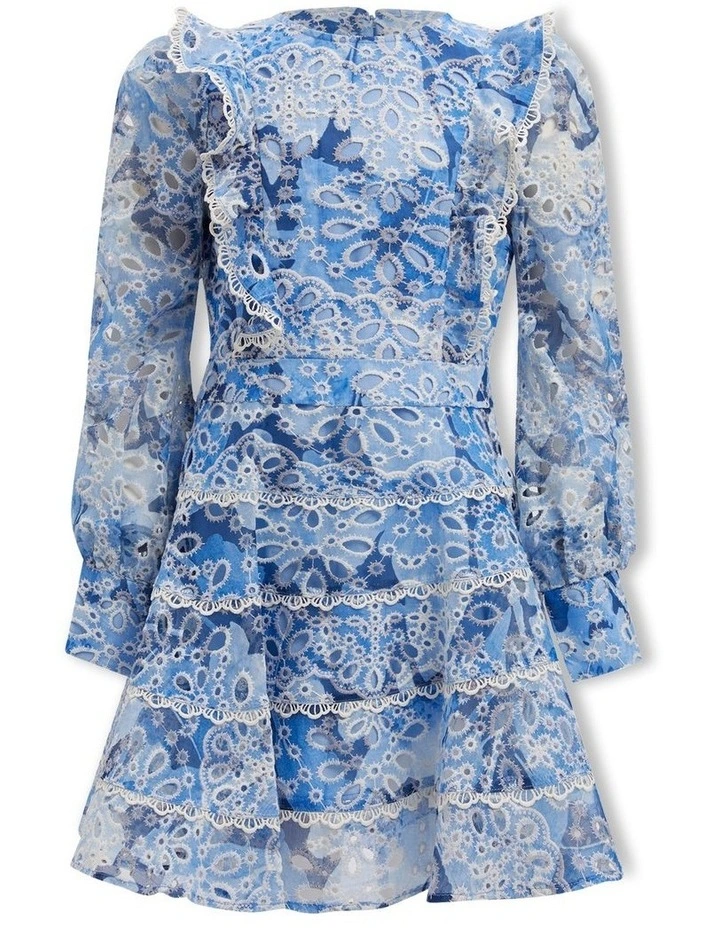 Odette Mini Dress in Blue