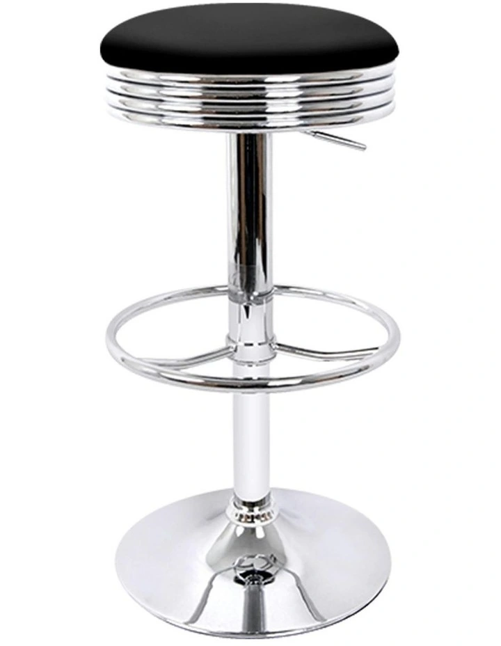 Kitchen Swivel x4 Bar Stools in Black