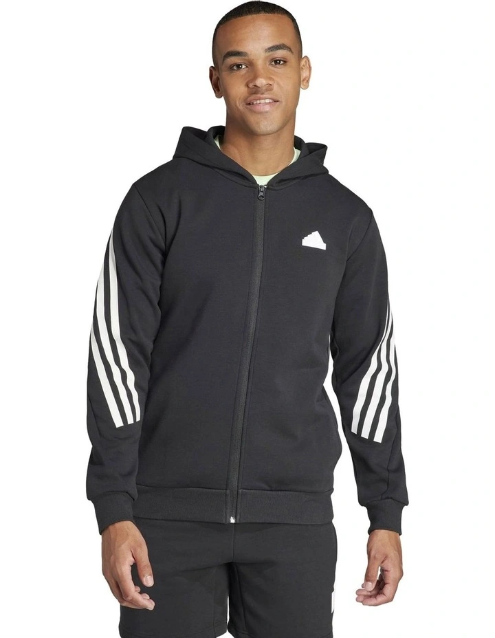 Future Icons 3-Stripes Full Zip Hoodie in Black