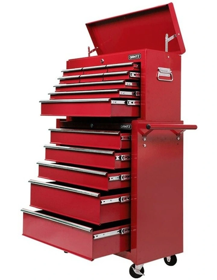 14 Drawer Tool Box Cabinet Chest in Red