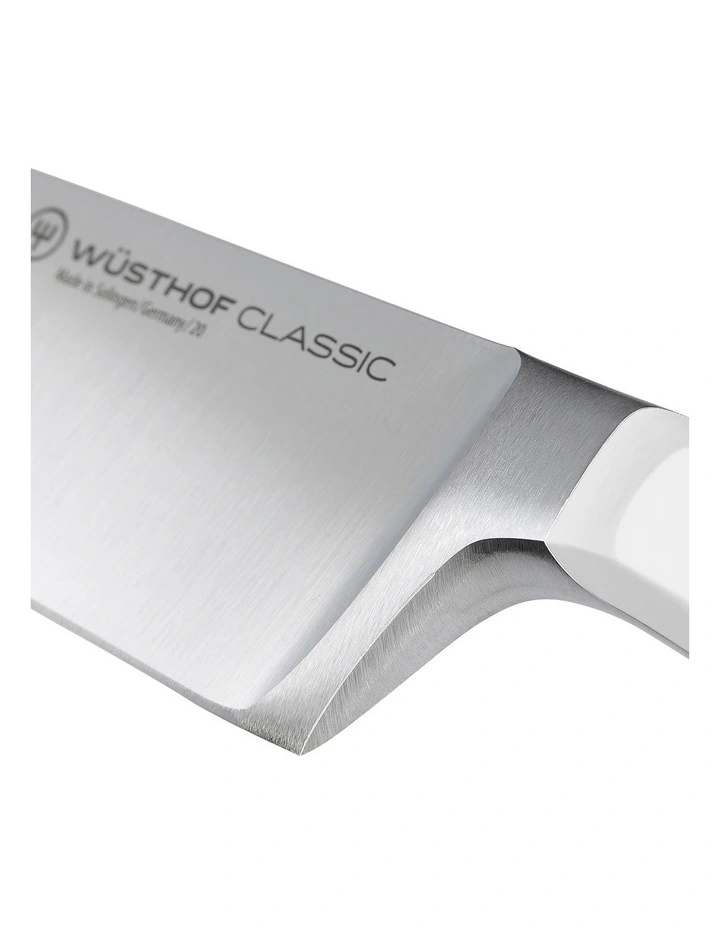 Classic Design Block Set with Santoku 7 Piece in White
