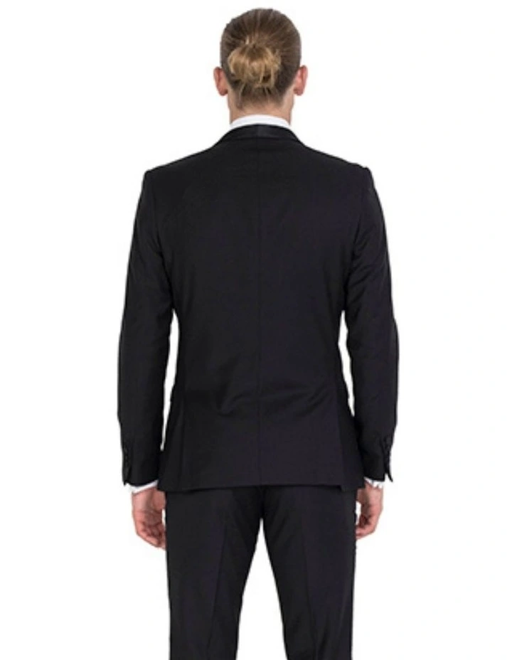Tailored Tuxedo Short Jacket in Black
