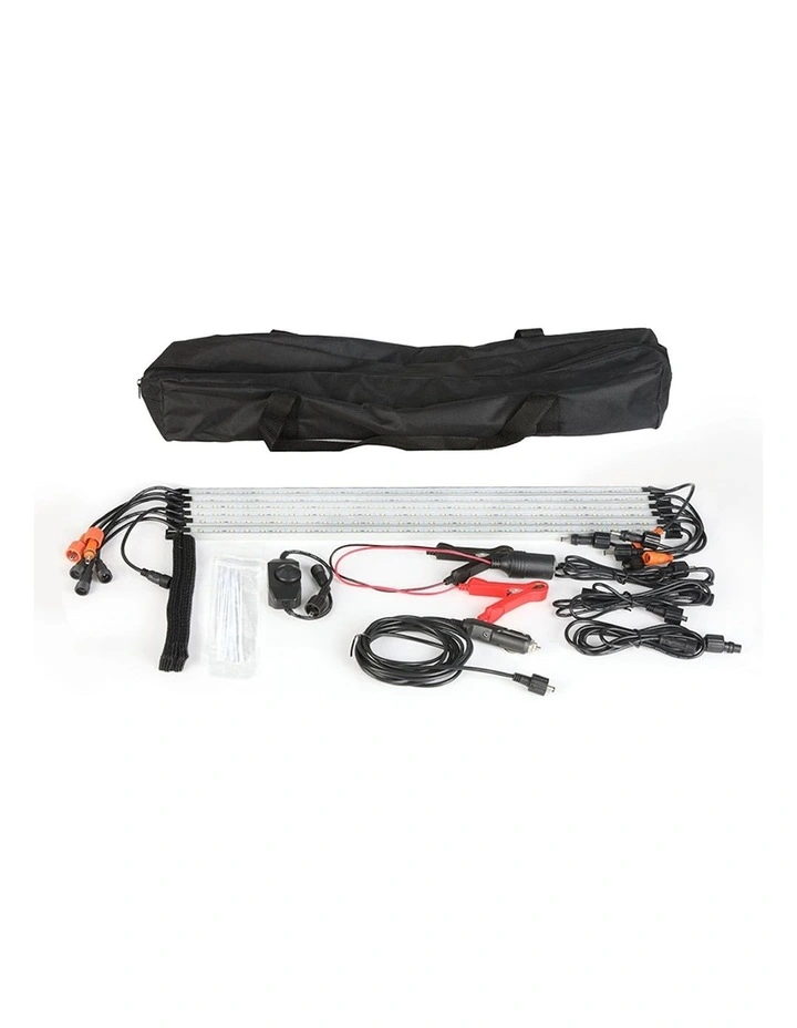 12V LED Waterproof Strip Camping Light Bar 6 Piece in White