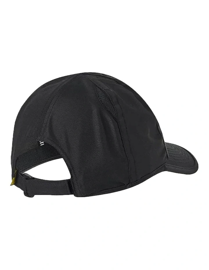 Perforated Tennis Cap in Black