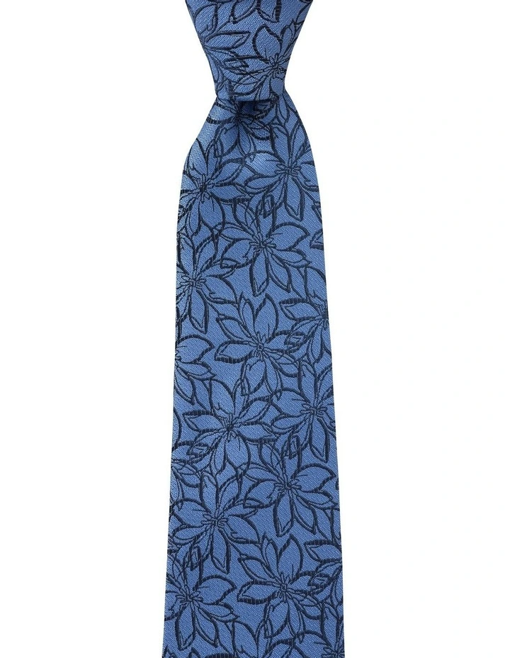 Clematis Silk Tie in Blue