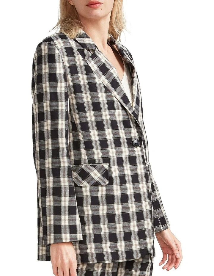 Love & Mercy Checked Blazer in Black Multi