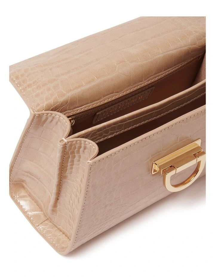 Signature Vivian Mini Top Handle Bag in Natural