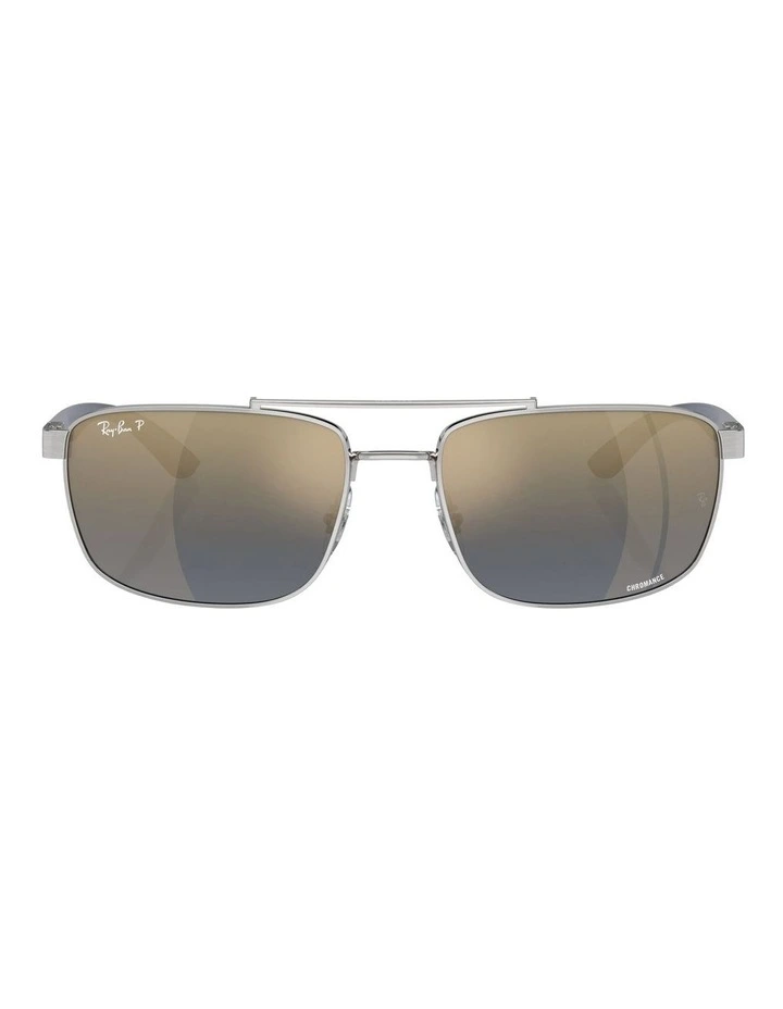 RB3737 Chromance Polarised Sunglasses in Silver