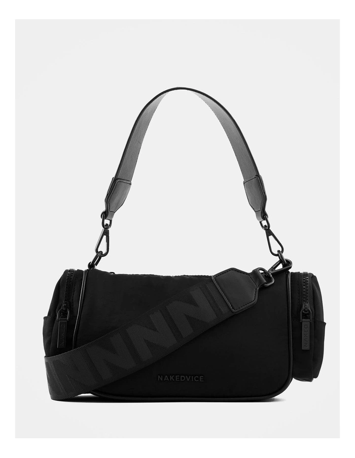 The Rory Nylon Cross Body Bag in Black