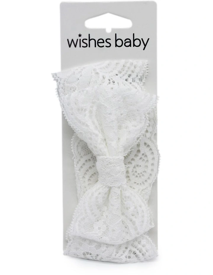 Lace Headband in White