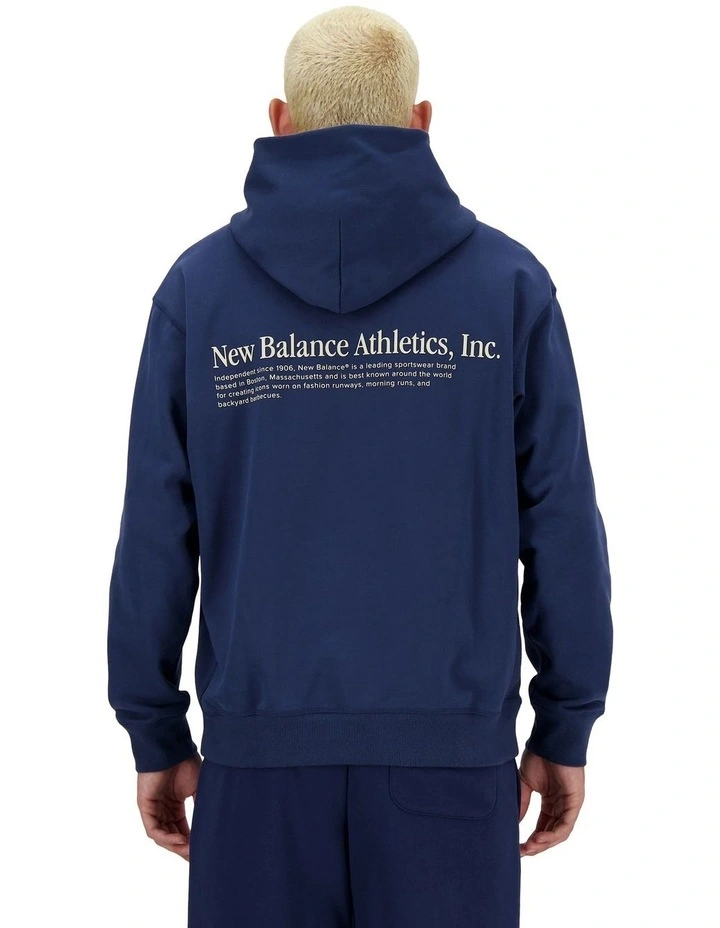Athletics Embroidered Relaxed Hoodie in Navy