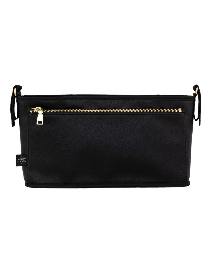 Vegan Leather Black Pram Caddy