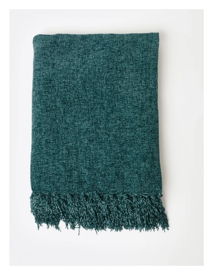 Valerie Chenille Velvet Throw 130x180cm in Green