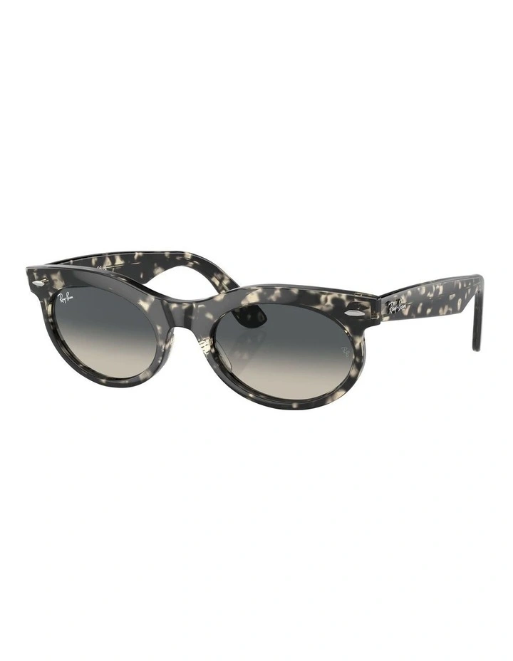 Wayfarer Oval Sunglasses in Grey