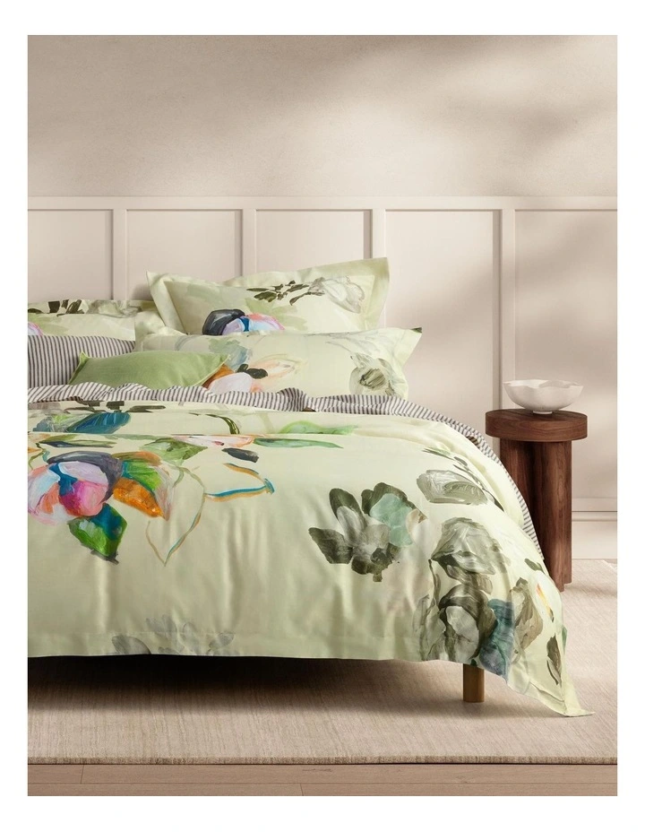 Dallery Tailored Quilt Cover in Celery